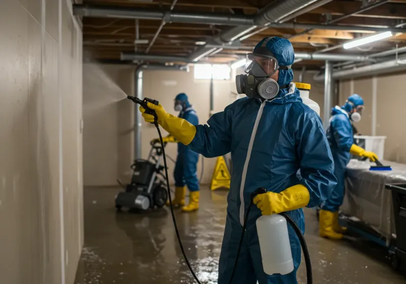 Basement Sanitization and Antimicrobial Treatment process in Alturas, CA