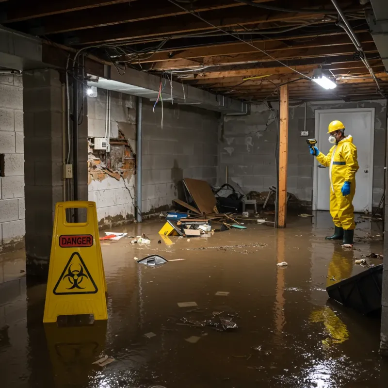 Flooded Basement Electrical Hazard in Alturas, CA Property