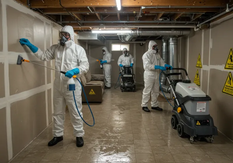 Basement Moisture Removal and Structural Drying process in Alturas, CA